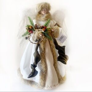 Ashland 16" Greenery Nature Angel Christmas Tree Topper Tabletop Holiday Decor
